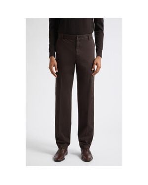 Isaia Chino Unito Comfort Stretch Cotton & Cashmere Pants - Black