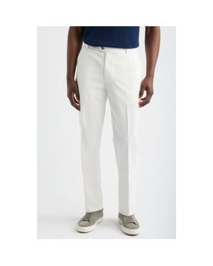 Scott Barber Classic Fit Ultimate Twill Chinos - White