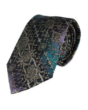 Trafalgar The Spellbound Brocade Novelty Silk Necktie - Gray