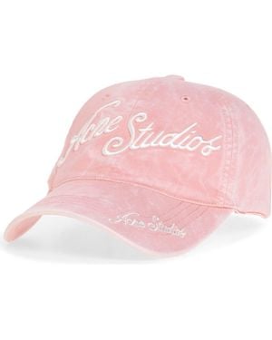 Acne Studios Carliy Venice Embroidered Logo Adjustable Baseball Cap - Pink