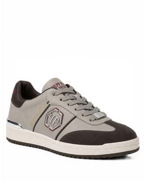 Philipp Plein Low Top Sneakers Retro Hustle Bicolor - Gray