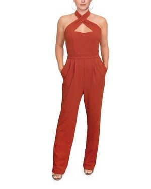 Rachel Roy Roxie Halter Jumpsuit - Red