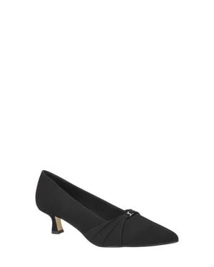 Bella Vita Ziggy Pointed Toe Kitten Heel Pump - Black