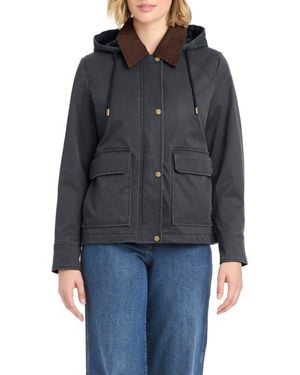 Sanctuary Hooded Waxed Jacket - Black