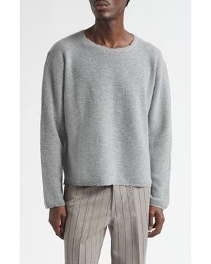 Second Layer Friends Waffle Sticth Wool & Cashmere Sweater - Gray