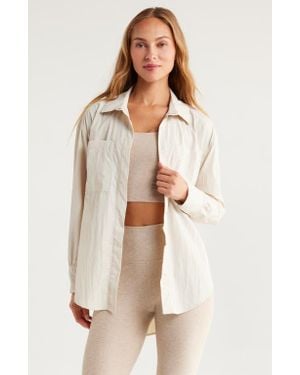 Zella Travel Lite Shirt Jacket - Natural