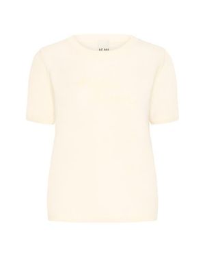 Ichi Ihdamilo Crewneck Knit Top - Natural
