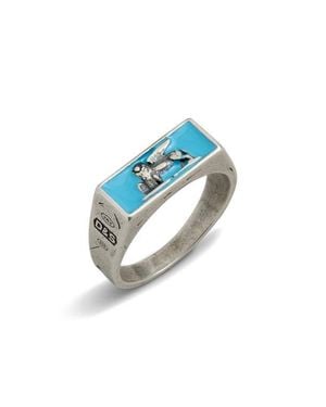 Degs & Sal Venetian Lion Ring - Blue