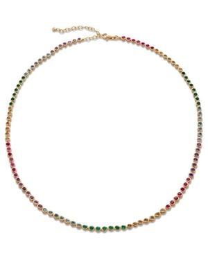 Monica Vinader Stone Tennis Necklace - Metallic