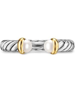 David Yurman Petite Cable Open Ring - Metallic
