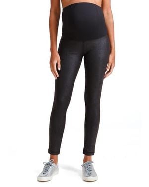 Ingrid & Isabel Faux Leather Maternity Leggings - Black