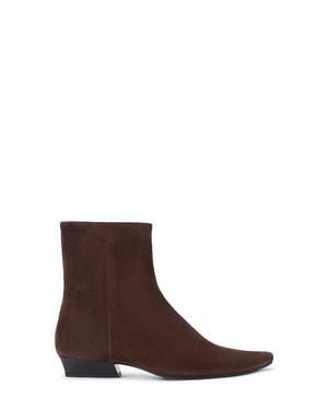 STAUD Wally Flat Ankle Boot - Brown