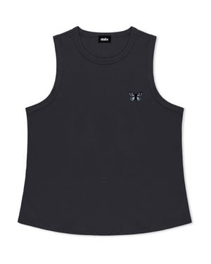Alix Butterfly Cotton Jersey Tank - Blue