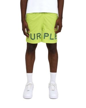 Purple Brand Wordmark Water Repellent All Around Performance Shorts - Green