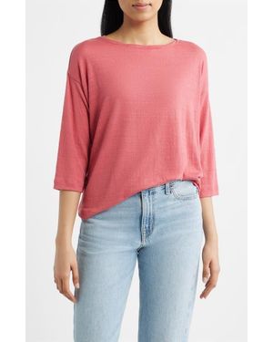 City Blues Texture Knit Top - Red