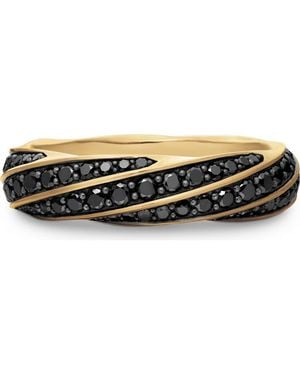 David Yurman Cable Edge Band Ring - Black
