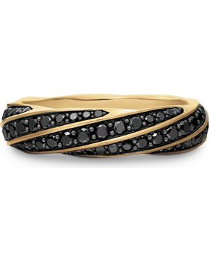 David Yurman Cable Edge Band Ring - Black