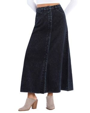 Wash Lab Denim Denim Maxi Skirt - Blue