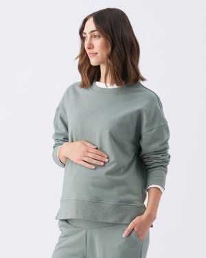 Ripe Maternity Relax Nursing Sweat Sage - Gray