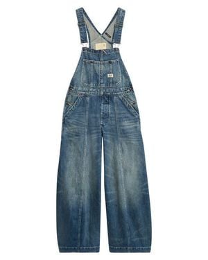 R13 Siouxsie Wide Leg Overalls - Blue