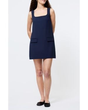 French Connection Square Neck Shift Minidress - Blue