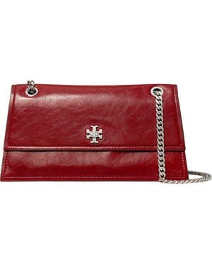 Tory Burch Kira Turnlock Leather Convertible Shoulder Bag - Red