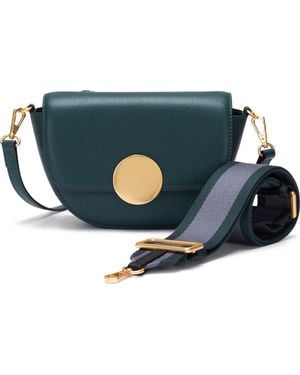 orYANY Lottie Leather Saddle Crossbody Bag - Green