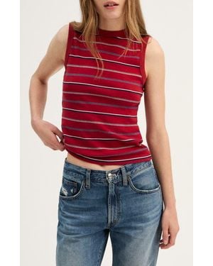 Madewell The '90S Compact Cotton Shell Tank - Red