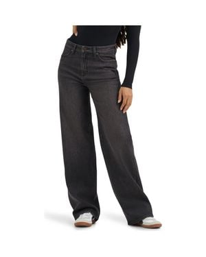 Wrangler High Waist Loose Straight Leg Jeans - Black