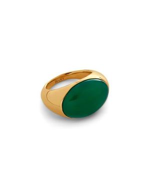 Monica Vinader X Kate Young Onyx Dome Ring - Green