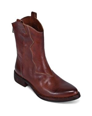 Old Trend Vintage Genuine Leather Western Inspired Mid Shaft Boot