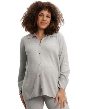 Nom Maternity Thomasine Maternity Sweater Cardigan - White