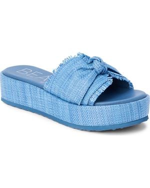 Matisse Sunda Platform Slide Sandal - Blue