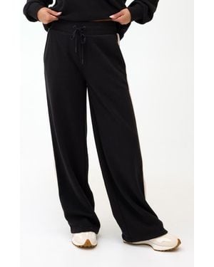 Threads For Thought Lupita Side Stripe Fleece Pants - Black