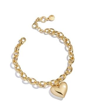 BaubleBar Millie Heart Charm Bracelet - Metallic