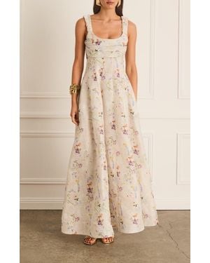 Aqua Blu Australia Pleated Front Adele Dress - Natural