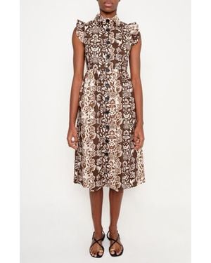 The Lulo Project Flying Pier Print Midi Dress - Multicolor