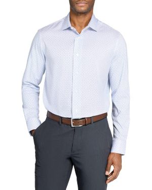 W.r.k. Cross Geo Print Reworked Dress Shirt - White