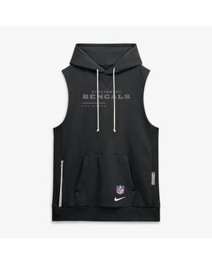 Nike Cincinnati Bengals Sideline Standard Issue Dri-Fit Sleeveless Hoodie - Black