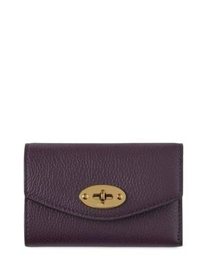 Mulberry Darley Folded Leather Wallet - Purple