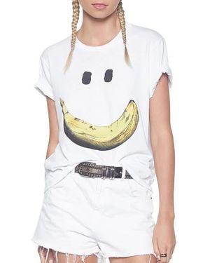 Lauren Moshi Croft Happy Banana Top - White
