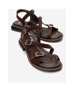 Forever & Always Shoes Morez Leather Sandal - Brown