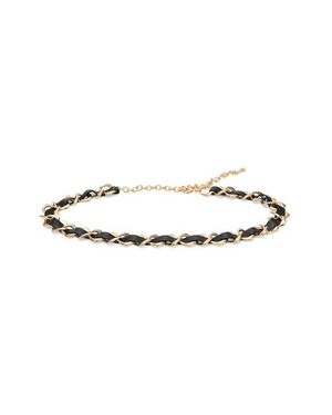 Mango Faux Leather Chain Belt - Metallic