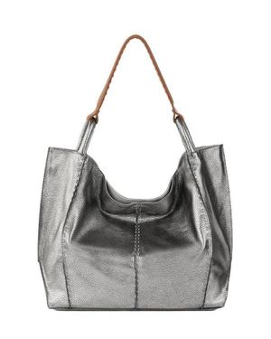 The Sak Los Feliz Large Tote Leather Bag - Gray