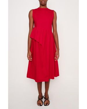 The Lulo Project The Bloodline Ruffle Sleeveless Midi Dress - Red