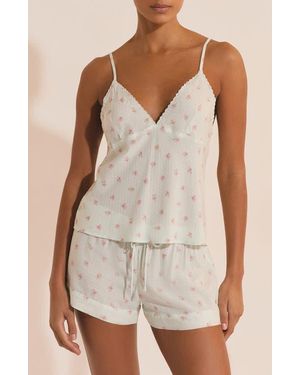 Etam Olivya Caraco Pajama Camisole - White