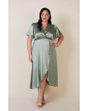 Rewritten Florence Waterfall Hem Dress - Green