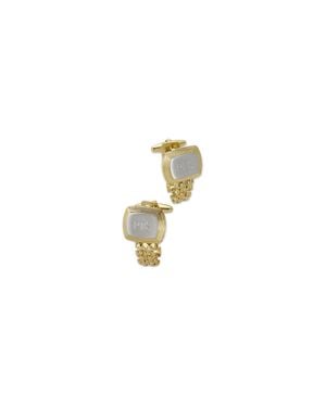 Paul Fredrick Chain Wrap Engravable Cufflinks - Metallic