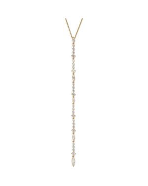 Nadri Cassi Extralong Cubic Zirconia Y-Necklace - Metallic