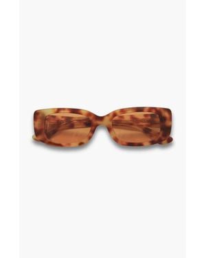 INDY Delancey Rectangular Polarized Sunglasses - Brown